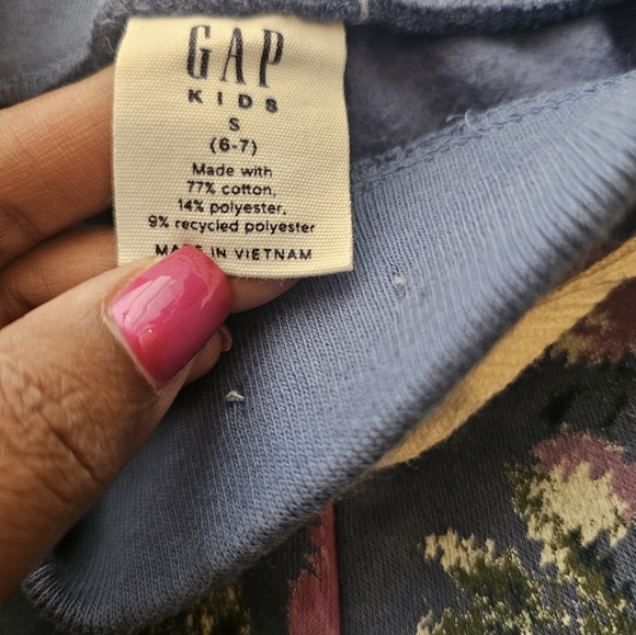 GAP abstract floral joggers sweatpants kids size (S)6-7 - Picture 4 of 6